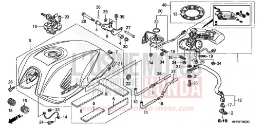 RESERVOIR A CARBURANT CB1300SA9 de 2009